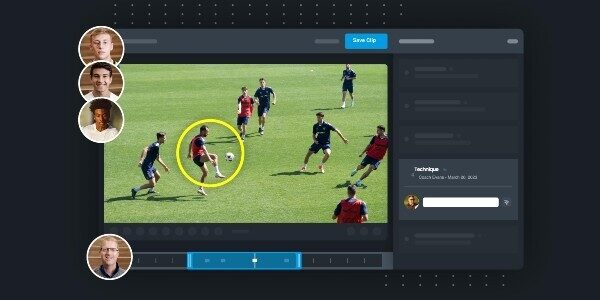 A graphic depicting the Hudl UI